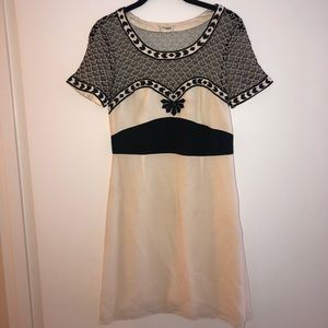 Temperley London silk chiffon dress w/ lace detail